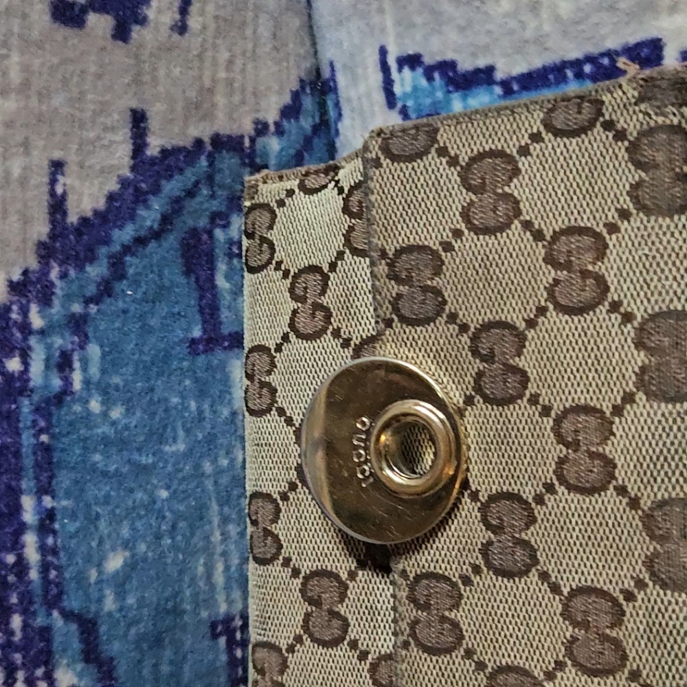 Gucci Monogram Eclipse Wallet Compact Canvas Leat… - image 5